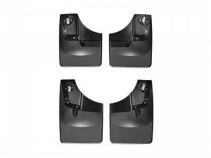 WeatherTech Custom No Drill Splash Guard MudFlaps compatible with 2015-2020 Ford F-150, Front & Rear Set - Black