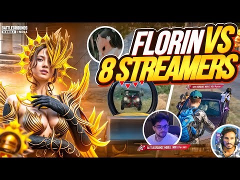 8+ Streamers Vs FLORIN 🔥 Streamers Gone Crazy After Fights 💀 Fastest Clutches Ever 🔱 | BGMI