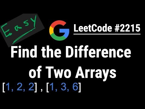 Find the Difference of Two Arrays - LeetCode #2215 - Python, JavaScript, Java, C++