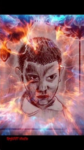 Eleven from Stranger Things drawing