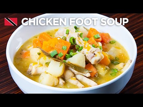 Chicken Foot Soup Recipe by Chef Jeremy Lovell 🇹🇹 Foodie Nation