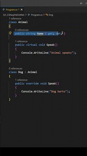 C# OOP Explained with Code #csharp #dotnet #oops #inheritance #polymorphism #coding #programming
