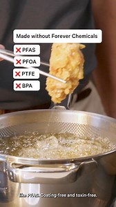 Chef-approved for your kitchen: ALL-NEW Titanium Pro pots and pans. ✅No-coating, virtually indestructible nonstick technology ✅Heat-safe up to 1000°F ✅Metal utensil and dishwasher-safe 🚚Free shipping & returns | Our Place