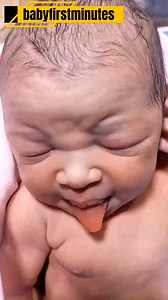 3.5M views · 52K reactions | #babyfirstminutes #cutebaby #love #viralreelsシ Beautiful baby with long tongue   | Baby first minutes | Facebook