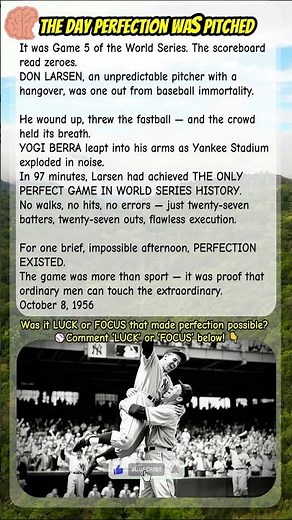 The Only Perfect Game in World Series History ⚾ Don Larsen’s Unbelievable Day (1956) | On This Day