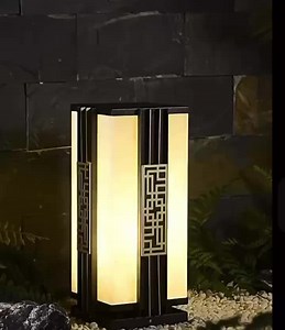 Lumind Exterior Marble Lamp Antique Landscape Floor Lamp Courtyard square Lawn Sconce Garden Lamp Outdoor