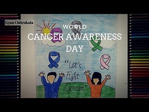 How to draw cancer awareness posters easy? |step-by-step|by –GYAN CHITRAKALA