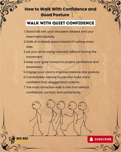How to Walk With Confidence and Good Posture 🚶✨ #confidence #posture #bodylanguage #selfimprovement
