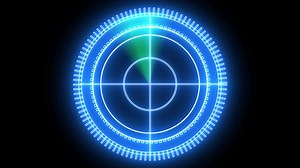 Download Technology Hud radar screen animation ,on the black background . for free