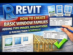 Revit Window Families Explained | Type Images, Descriptions & Schedules Made Easy Part B