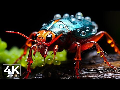 Beautiful 4K Insects Video in 4K Video Ultra HD with Relaxing Music