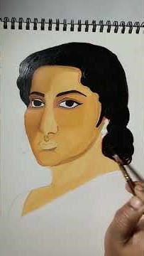 🎨 How to Paint a Portrait in Acrylic | Step by Step Tutorial #shorts # youtube channel