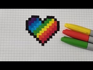 Comment Dessiner un coeur Arc-en-ciel en Pixel Art Facilement ! ✨ | Tutoriel Simple et facile