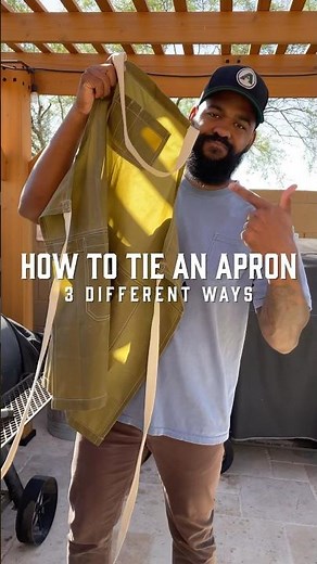 A few different ways to tie an apron! How to tie an apron #cookoutculture 👨🏾‍🍳🔪🍽️