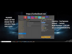 [KIRIN 980] Huawei Mate 2 Pro LYA-L29 10.1 ERASE FRP via Test Point 1.0 (One Click) By UnlockTool