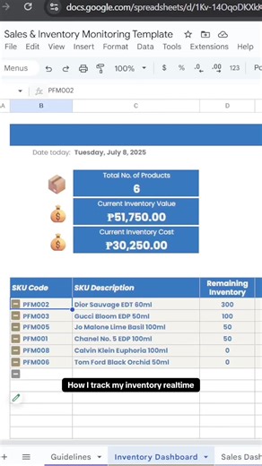 How I track my inventory—FIFO(first in, first out) method #inventory #inventorycheck #monitoring #fifo #tools #inventorytemplate #digitalproducts #googlesheets #walkthrough