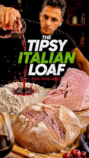 A forgotten village bread made with red wine… Pan Nociato from Umbria, central Italy. 🍷