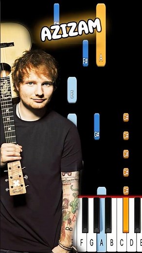 Ed Sheeran Azizam – Easy Beginner Piano Performance