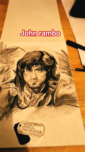 John rambo drawing final part #rambo #sylvesterstallone #art #pencildrawing #shorts