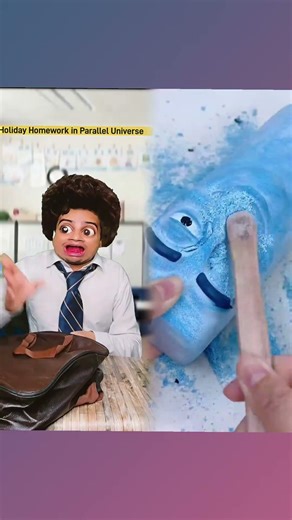 Holiday Homework in Parallel Universe 😂 #shorts #funny #school #sraoster