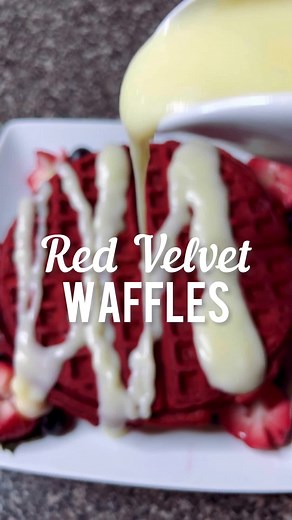 Christmas Morning Red Velvet Waffles Recipe