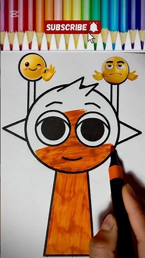 How to Draw Sprunki Character | Easy Drawing Tutorial for Kids #art #drawing #glitter #color #pinki