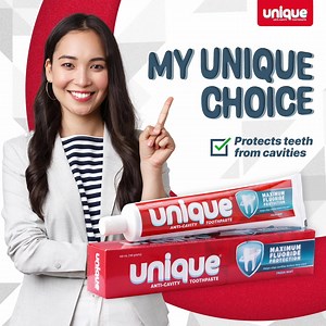 Don't let cavities ruin your beautiful smile!  Protektahan ang ngiti ng family using UNIQUE toothpaste Maximum Fluoride Protection!  Mabibili sa pinakamalapit na grocery stores and supermarkets!  | Unique Toothpaste | Facebook