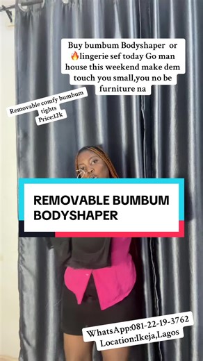 Removable bumbum bodyshapers available exactly as seen… Price:12k We also sell lingerie,bodysuits,body shapers,Pantyhose,Towel,Tights,Rompers,Bralette,loungewear,Panties,Bra,pajamas,Pyjamas,nightwears, Hairbonnets& Nightgowns… How to order Kindly send a DM or chat us directly on WhatsApp - 08122193762 Instagram: LND_intimates NB: Delivery within Lagos takes 24hrs while delivery 🚚 outside Lagos takes 1-3days depending on exact location Nightwear vendor in Lagos Pajamas vendor in Lagos Pyjamas ve