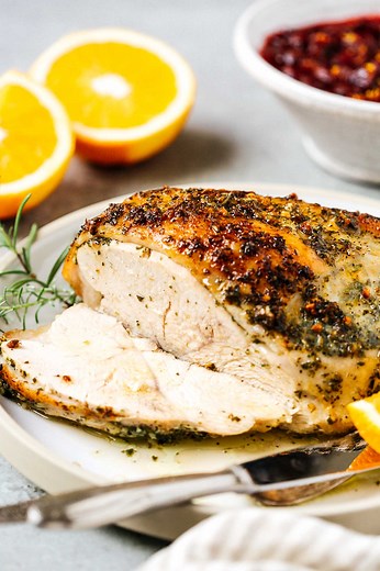 Garlic Butter Turkey Breast - Juicy and Very Tender!
