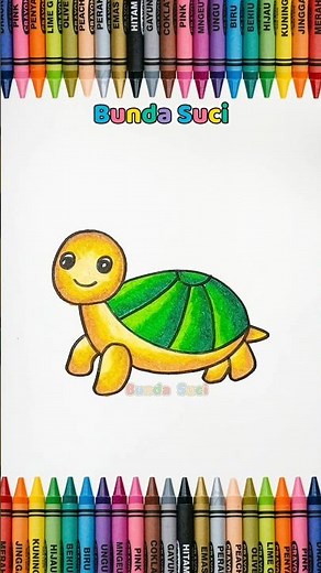 How to Color a Cute Turtle | Easy Turtle Coloring for Kids