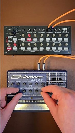 Korg SQ-1 sending CV to Stylophone Gen X-2 #stylophone #korg