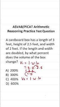ASVAB/PiCAT Arithmetic Reasoning Practice Test Q: Volume #acetheasvab with #grammarhero #afqt