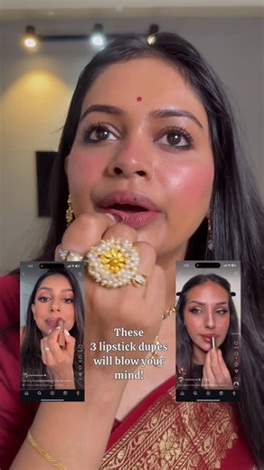 Himali Nag on Instagram: "These 3 lipstick dupes will blow your mind ✨🤍 RENÉE Prime Matte Lipsticks Trio 💄✨ — all the best shades in one stunning package! Experience rich color with a creamy matte payoff, enriched with Vitamin E for a long-lasting, non-drying finish. Try it yourself and fall in love with every swipe Use my coupon code HIMALY10 to get 10%off on Renée app and website ✨🔗 [ #lipstickdupe Luxury Lipstick Dupe, Lipstick Dupe, Charlotte Tilbury Dupe, MAC Dupe, H