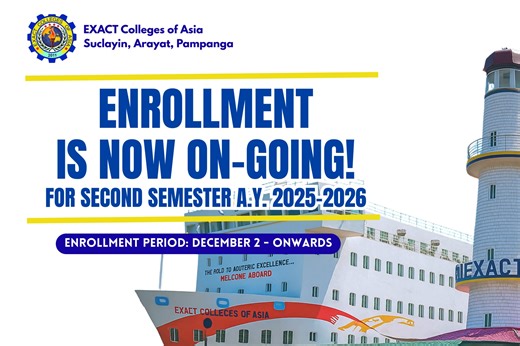 11K views · 56 reactions | ENROLLMENT IS NOW OPEN! Enrollment for 2nd Semester A.Y. 2025–2026 starts December 2 onwards. Get your white form from your Program Coordinator, accomplish your clearance, proceed to Accounting Office for payment — and you’re officially enrolled! Secure your Enrollment now! See you Next Semester, Exactians! | EXACT Colleges of Asia | Facebook