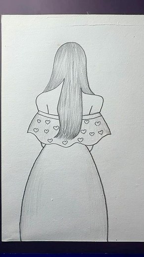 Girl pencil drawing step by step for beginners | drawing fantasy