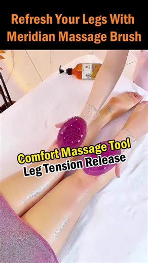 Refresh Your Legs With Meridian Massage Brush This meridian brush uses its firm comb-shaped edges to reach into tired muscles and ease the deep tightness that builds up after long days of standing or sitting. Each stroke helps the legs feel lighter by encouraging better circulation and softening the heavy, stiff sensation that often limits comfort. It works especially well for people whose legs easily become tense or fatigued, giving the body a gentle way to regain flexibility and a smooth, comf