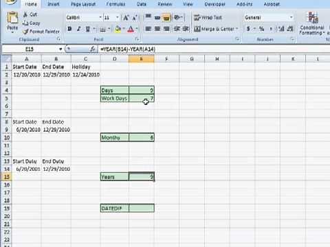 Calculate the Difference Between Dates