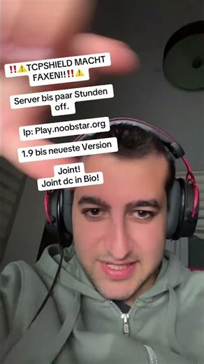 Kommt gerne rein. TCPShield macht gerne faxxen. Dc in Bio!🌎 Minecraft Server IP: play.noobstar.org