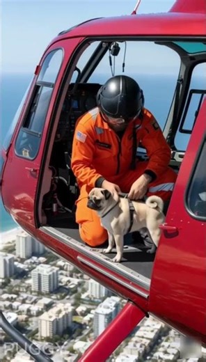 PUGGY Saves Paramedic From Helicopter Crash! #ai #puggy