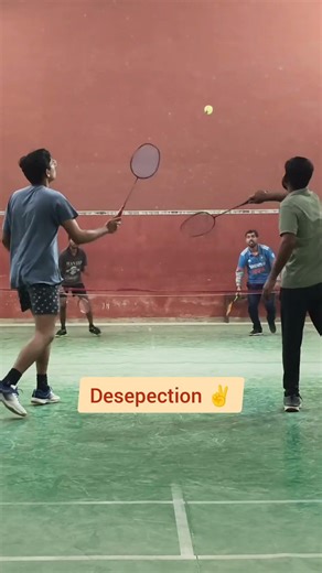 When deception wins the rally . #shuttlesmash #badmintondoubles #ytshorts #savesmash #badminton