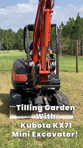 Tilling New Garden with Mini Excavator. #kubota #excavator #garden #gardening #country | Piney Grove Homestead and Mini Farm