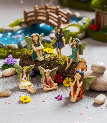 Set of 6 Fairy Garden Miniature Small Fairy Girls , Mini Garden Supplies DIY Ornaments for Terrarium Accessories Animal Figurine 6pcs - Etsy Australia