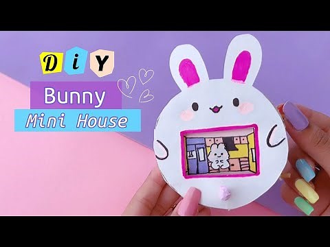 DIY cute bunny mini house / handmade bunny house / how to make paper bunny house