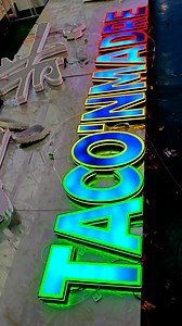 3D magic color luminous characters #sign #signage #design #signagedesign #ledlight#signature #lightbox #amplight #ledlightstrip #led#logodesign #sourcefactory #shop #store #abyss | Signboard manufacturer