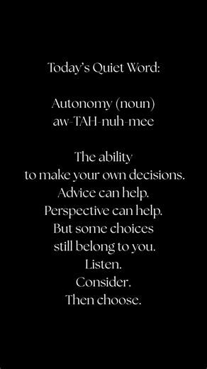 Autonomy