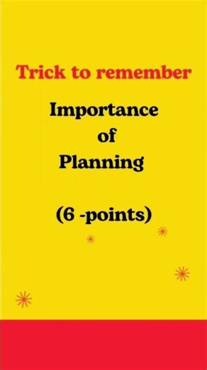 importance of Planning | trick to remember Planning importance | planning