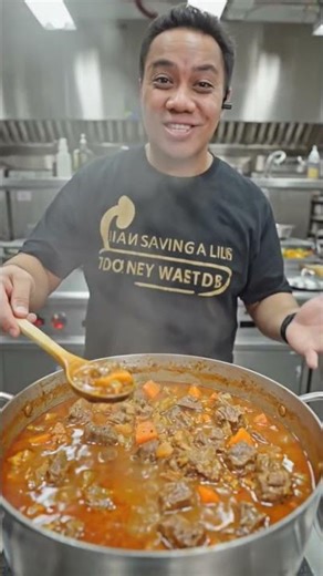Cooking beef Caldereta