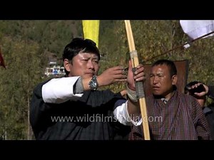Archery session of Bhutanese captured in slow motion