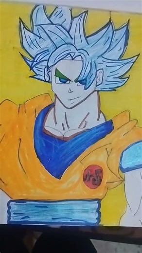 goku drawing ssjb #trendingshorts #likeandsubscribe