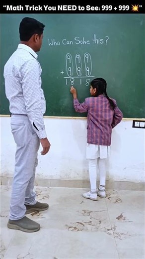 Mind-Blowing Trick: Watch 999 + 999 Solved FAST! 😲 #MathTrick #ViralShorts